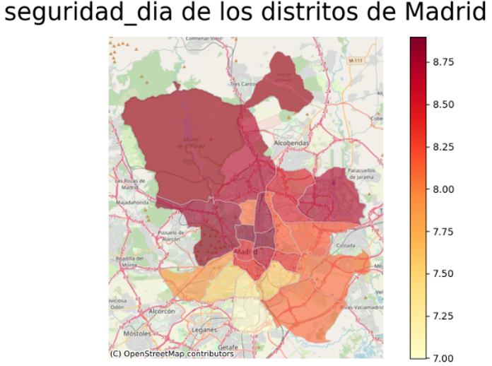 seguridad día de los distritos de Madrid